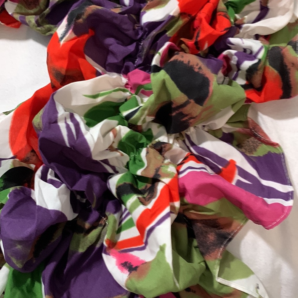 Colorful Ruched Scarf - Picture 3 of 8